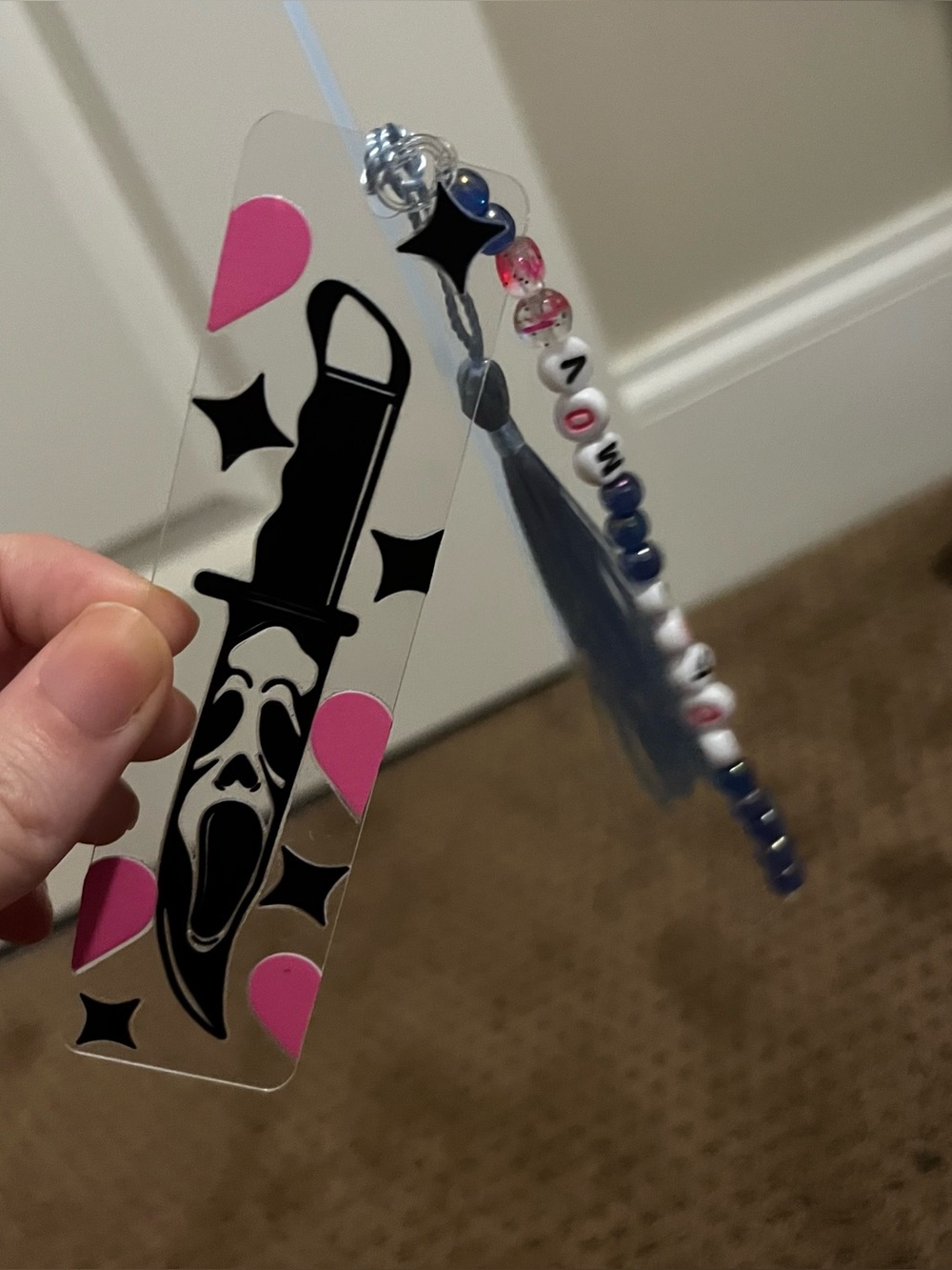 Girly ghostface bookmark